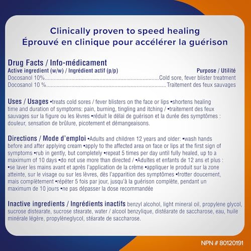 Tratamiento en Bálsamo Labial Abreva 2 gm con Bomba para Herpes Labial