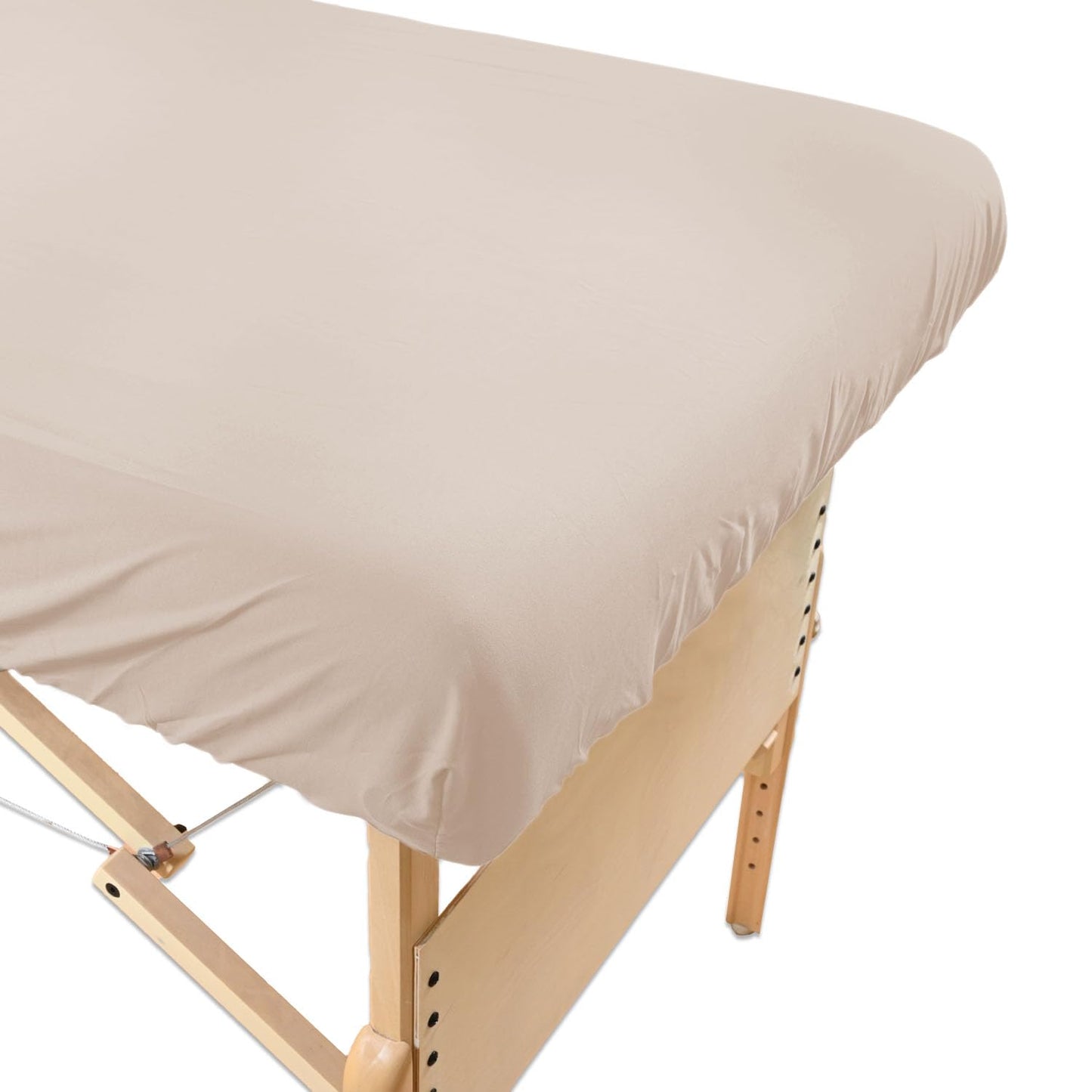 Body Linen Simplicity - Sábanas bajeras de polialgodón para mesa de masaje, 180 hilos, ajuste espacioso para mesas de 28 a 32 pulgadas de ancho, suaves y duraderas. Disponible en blanco, natural y gris. (1 paquete natural)