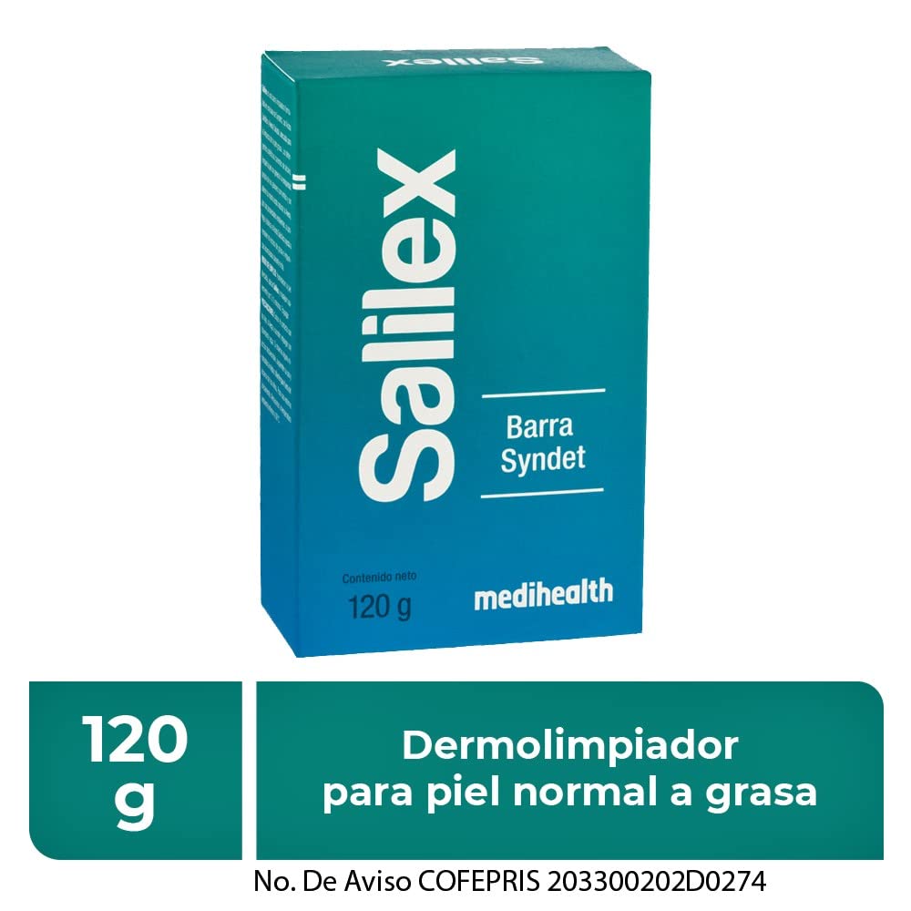 Salilex | Barra Limpiadora facial | Dermolimpiadores libres de jabon | Piel Grasa | caja con barra de 120g