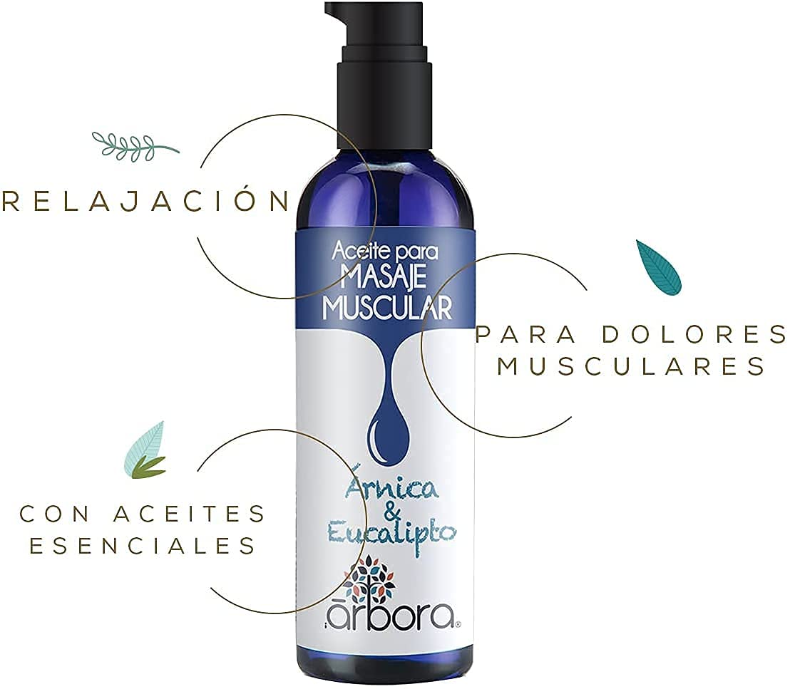 Aceite de Masaje Árbora Árnica con Eucalipto y Menta para Relajación Muscular 2 Pack