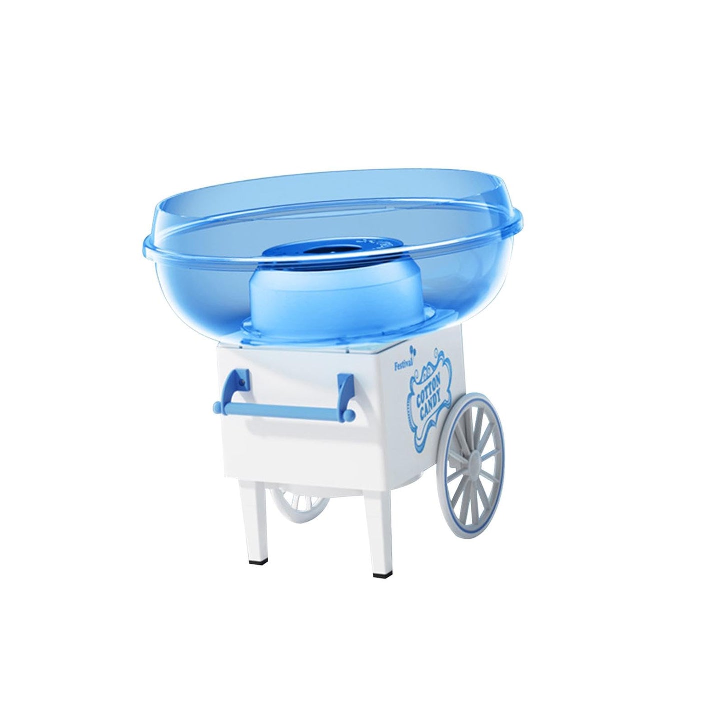 Fabricante de dulces, máquina de algodón de azúcar, máquina eléctrica de dulces para el hogar de 450W para carnaval, Azul