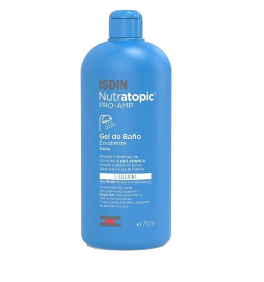 Isdin Gel De Baño Emoliente Nutratopic Pro-Amp, 750 ml
