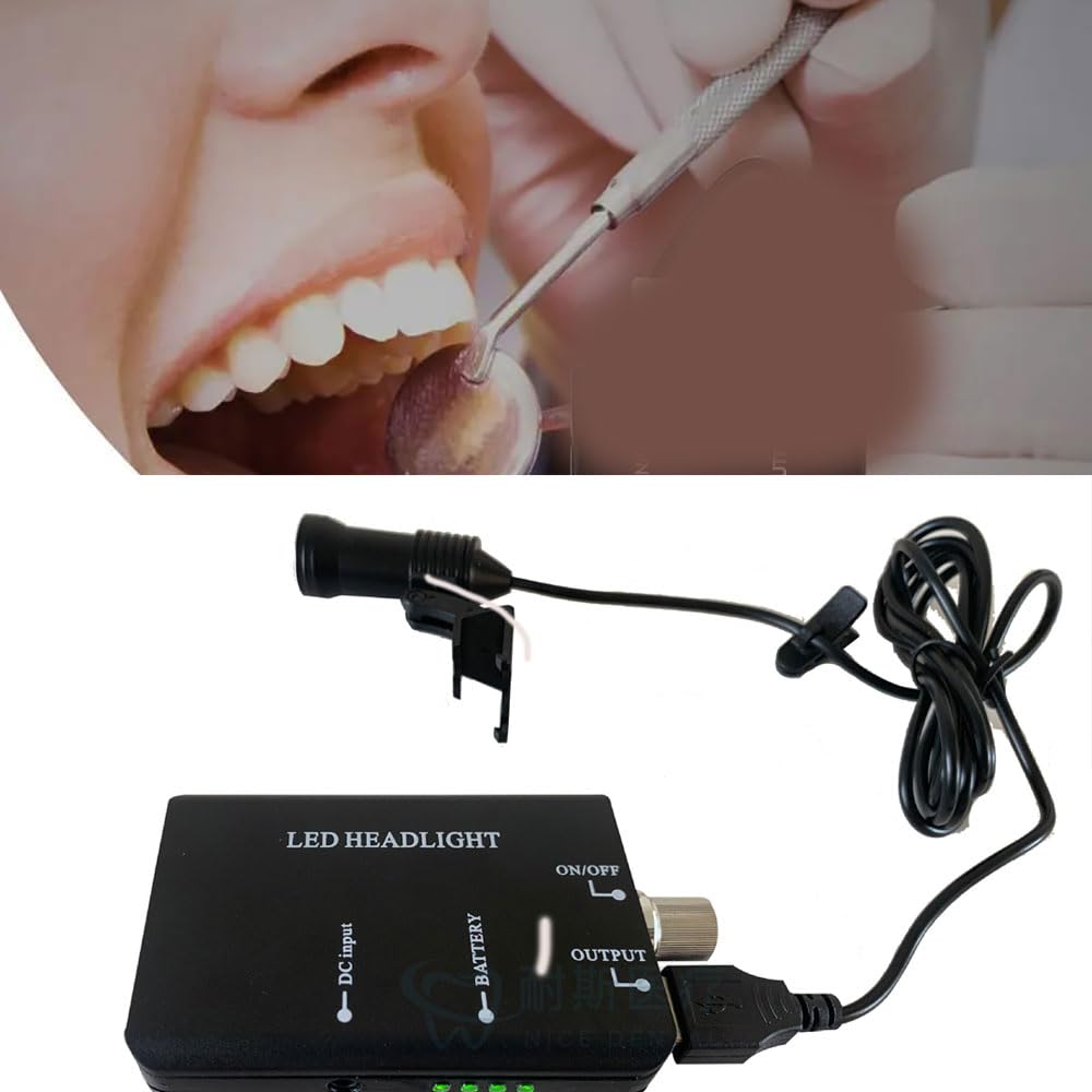 GustasMe Lupas Binoculares 3.5X, Gafas De Ajuste Bidireccional LED, Anteojos De Lupa Binocular Montada en la Cabeza con Box, para Salones de Belleza