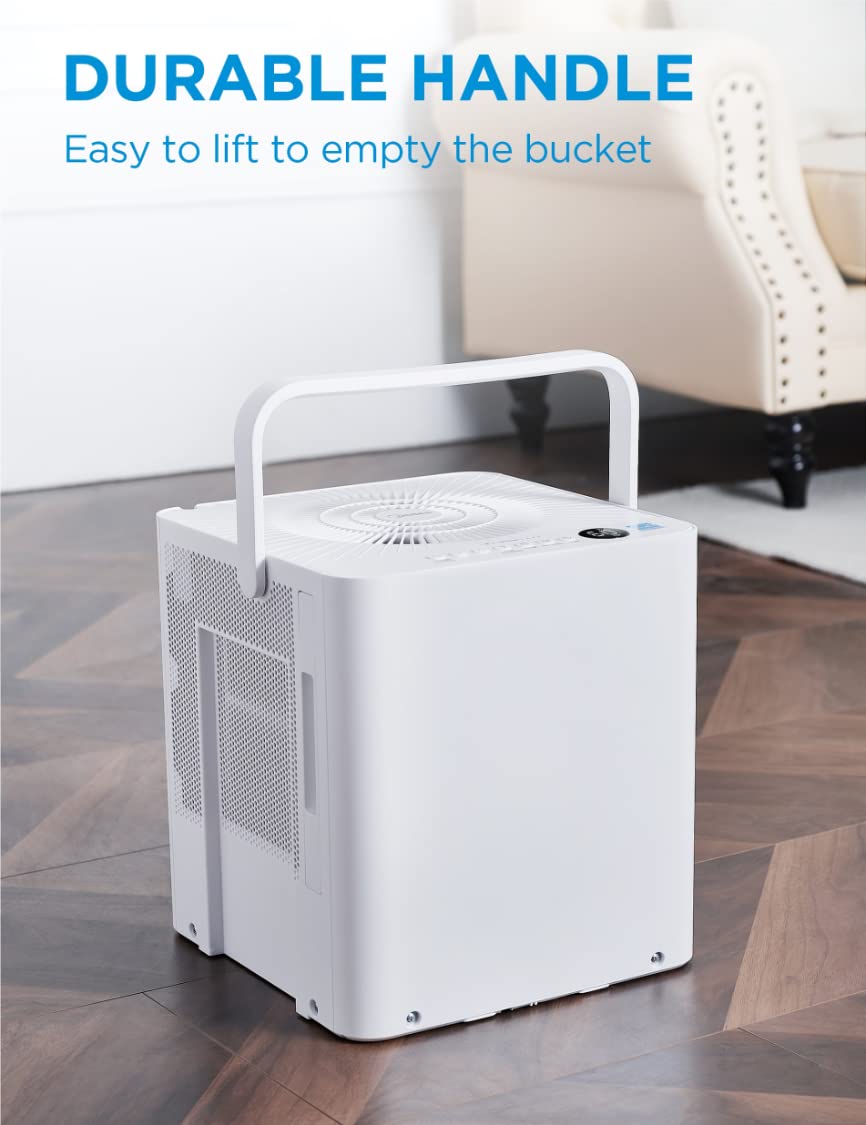 Deshumidificador Midea Cube Blanco con Control Inteligente Compatible con Alexa para Sótano y Habitaciones de hasta 4.500 Metros Cuadrados.