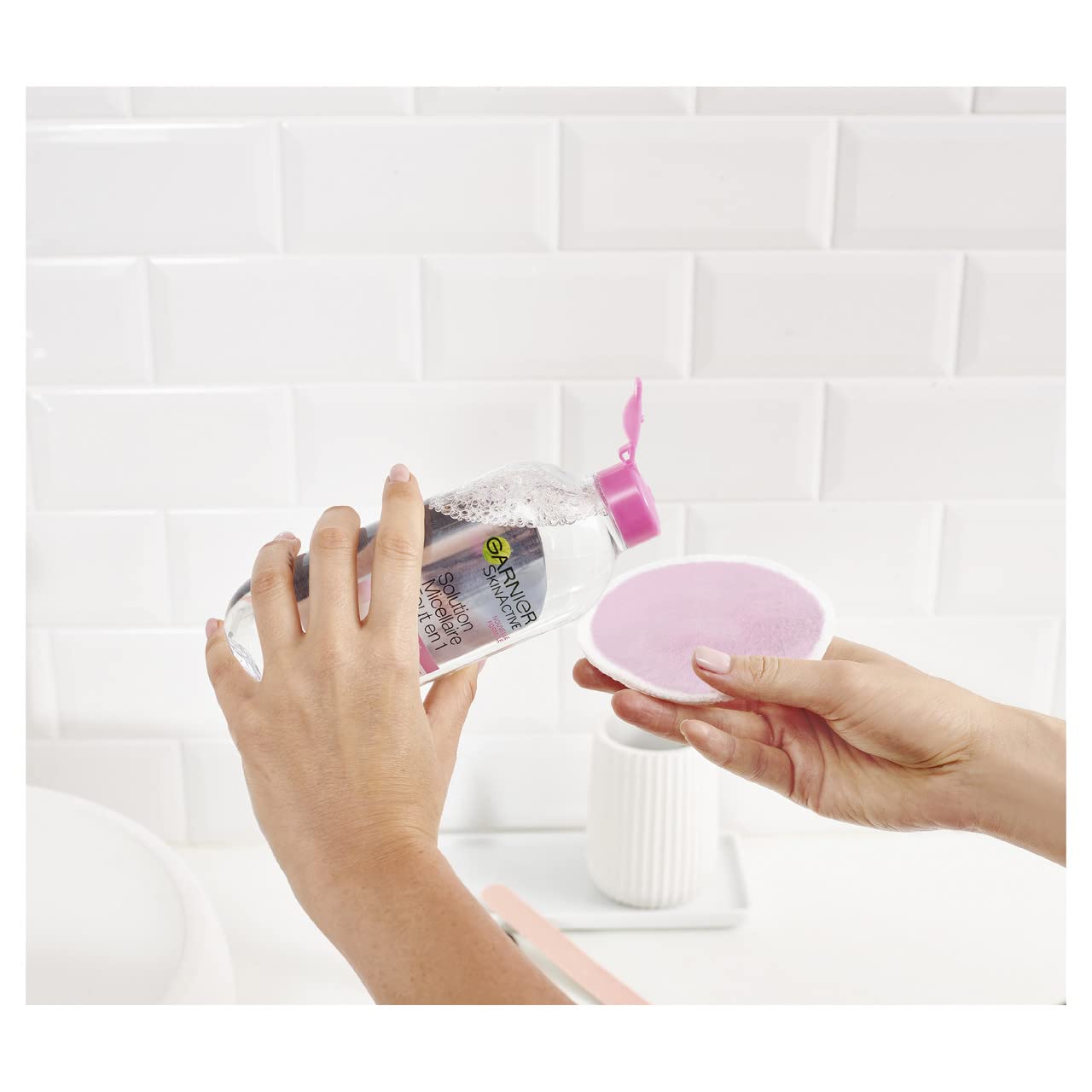 GARNIER Skin Active Ecopads Discos Desmaquillantes Reutilizables de Microfibra 3 Pads