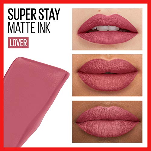 Maybelline Super Natural Polvo Compacto Matte, 220 Nat Beige, 12 gr + Labial Liquido Matte Larga Duracion Superstay, Matte Ink 15 Lover, 5 g