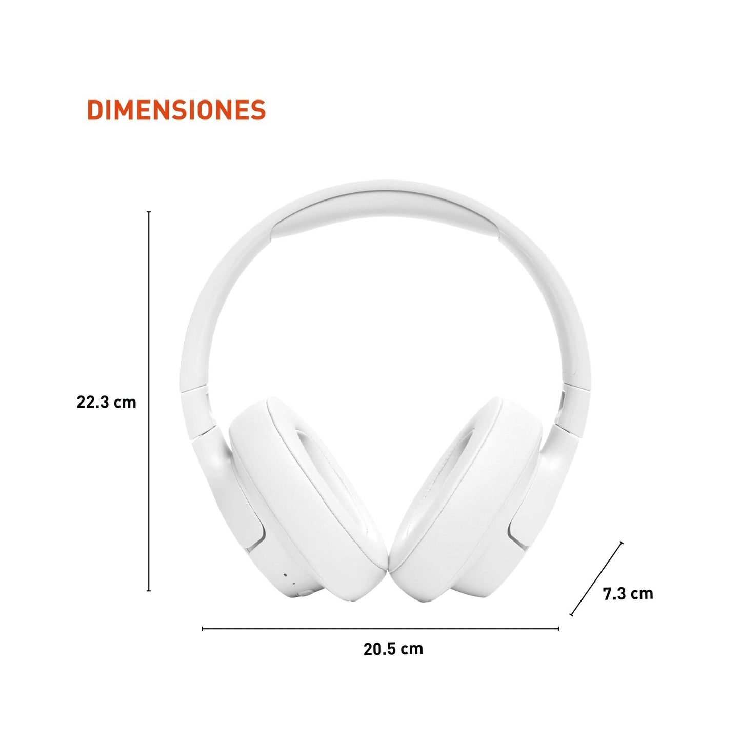 JBL Tune 720BT Audífonos Inalámbricos Bluetooth, Drivers de 40mm, Reproducción 76 Horas, Asistente de Voz - Blanco