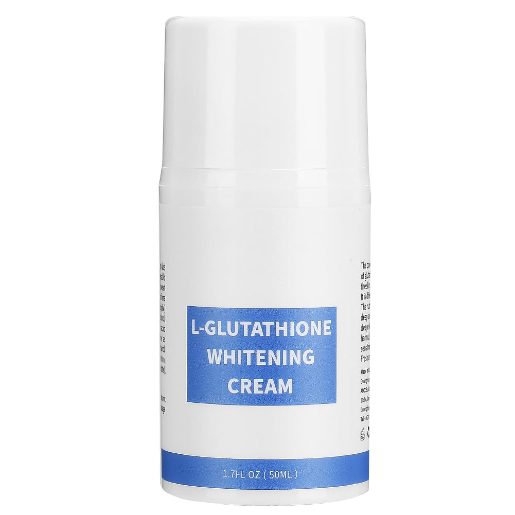 Crema Facial Blanqueadora con Glutatión, Crema Facial Hidratante Iluminadora Antiarrugas de 50 Ml, Mejora el Tono de la Piel, Aclara Manchas y Líneas Finas para una Piel