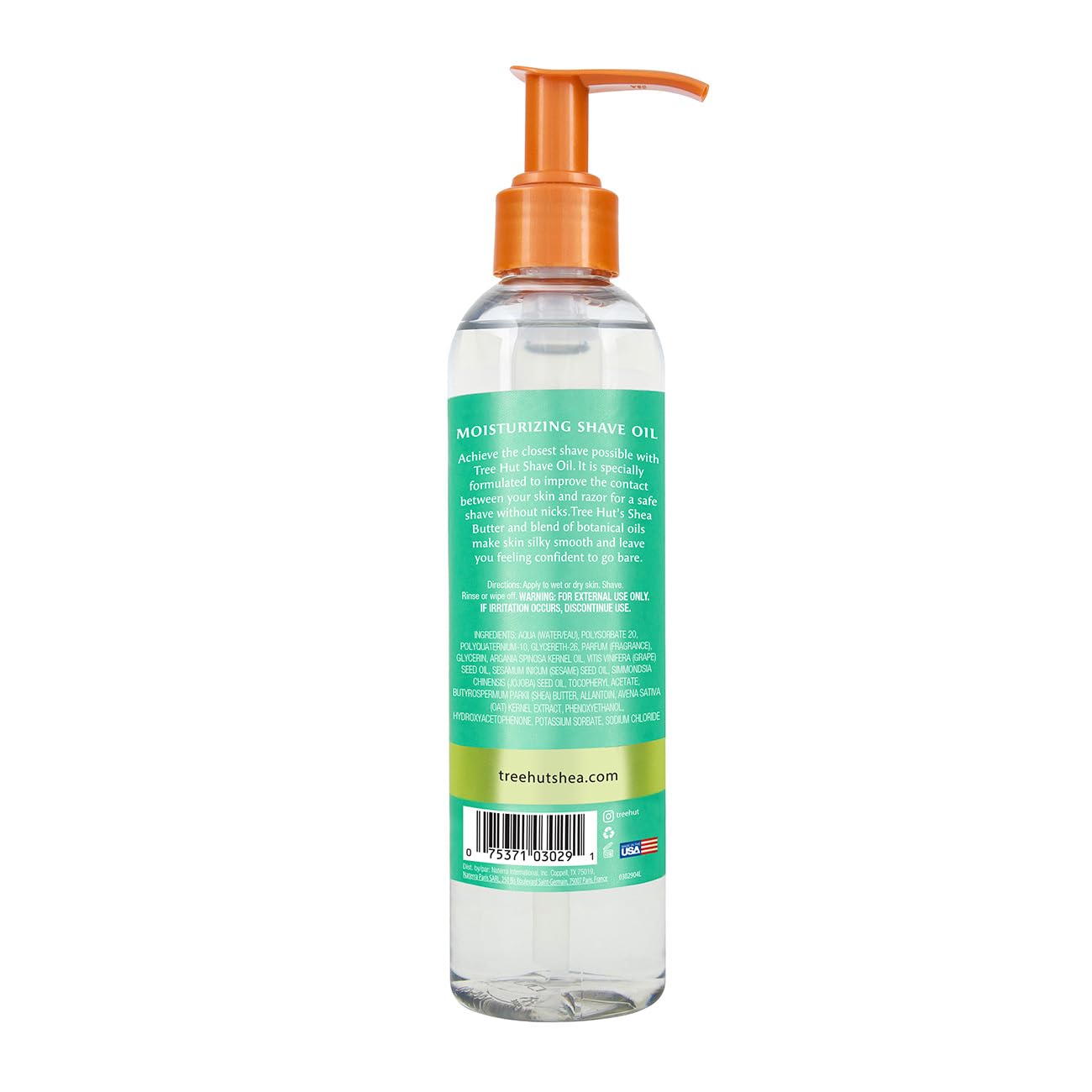 TREE HUT, Aceite para Rasurar Hidratante de Limón y Coco, Evita la Irritación, con Granos de Avena y Vitamina E, 227 ml