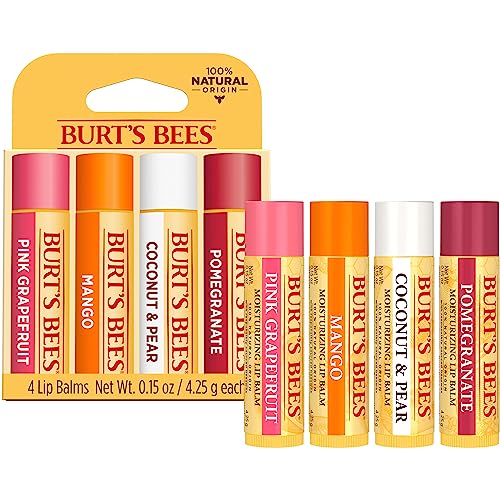 Burt's Bees Bálsamo Labial Sabor a Frutas - Superfruit Lipbalm - Pack x4
