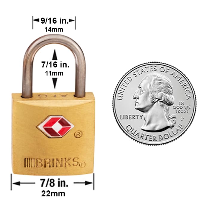 Brinks 171 - 20471 latón macizo Keyed Lock (4 unidades), 22 mm