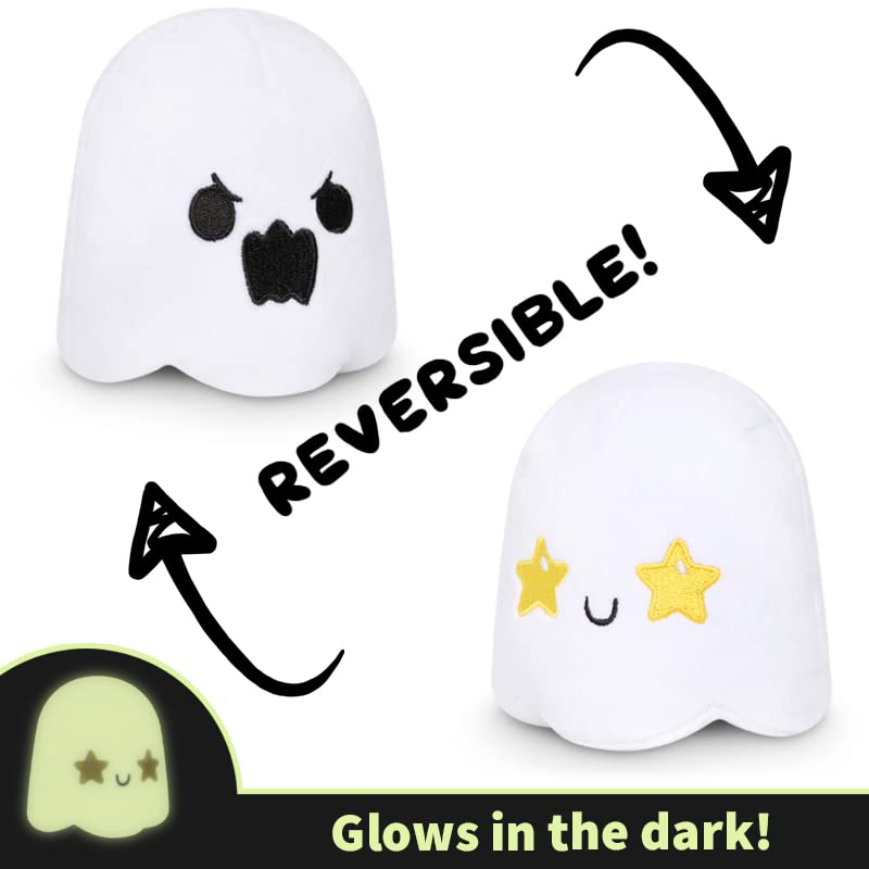 Peluches Reversibles TeeTurtle Blanco Estrellado y Enojado Diseño Patentado para Alivio del Estrés