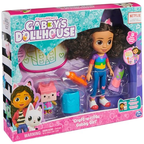 Gabby's Dollhouse, Muñeca Gabby Manualidades y Accesorios con pizarra y pincel que funcionan con agua, juguetes para niños y niñas a partir de 3 años