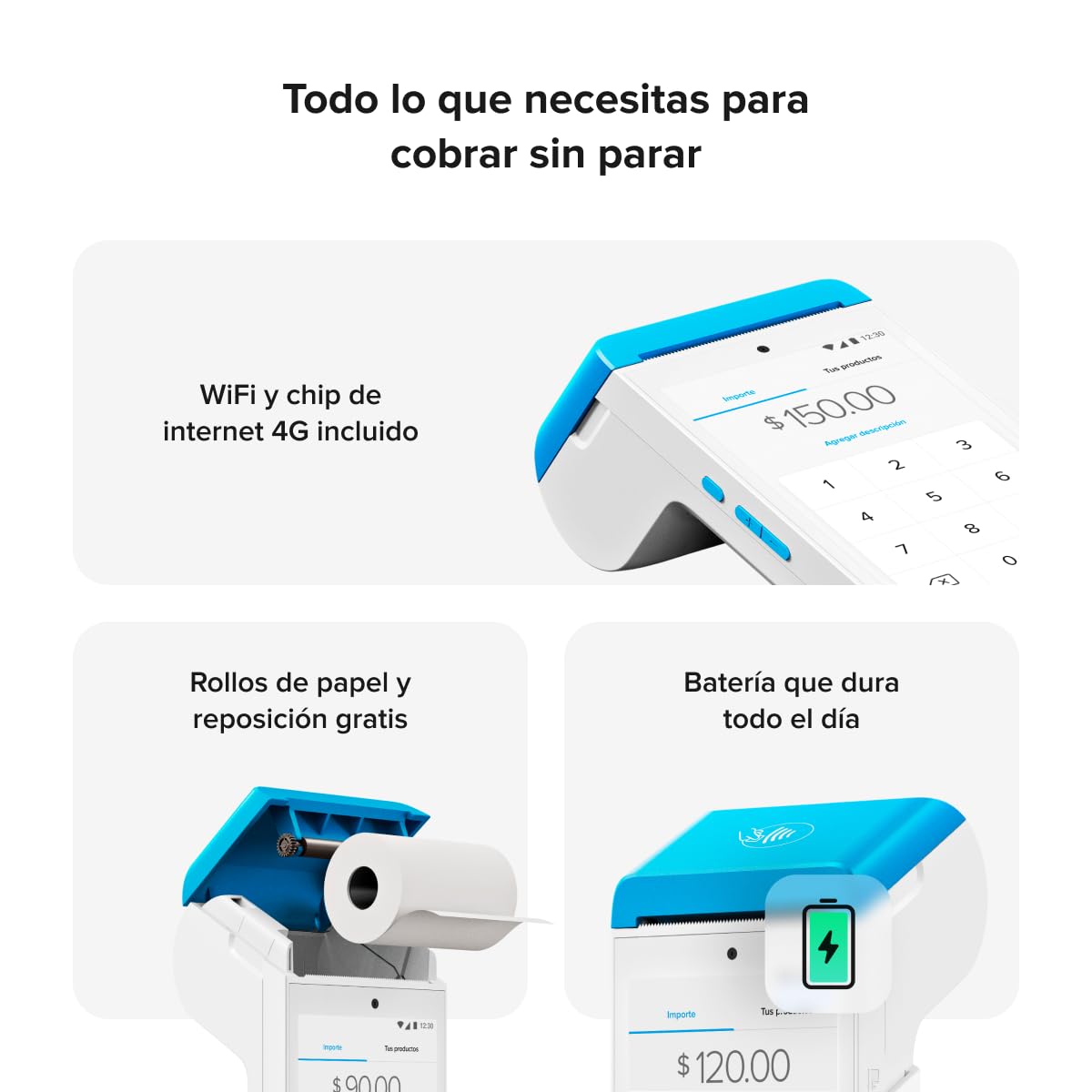 MERCADO PAGO POINT Smart 2, Terminal para Tarjetas con Internet Gratis
