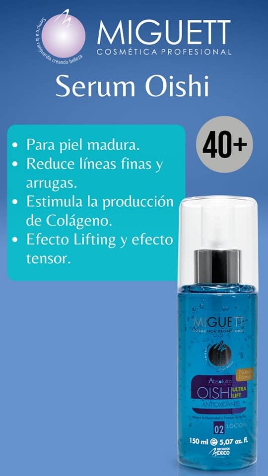 Miguett Loción Facial Oishi Ultra Lift Miguett, Hidratante y Revitalizante, 150 ml
