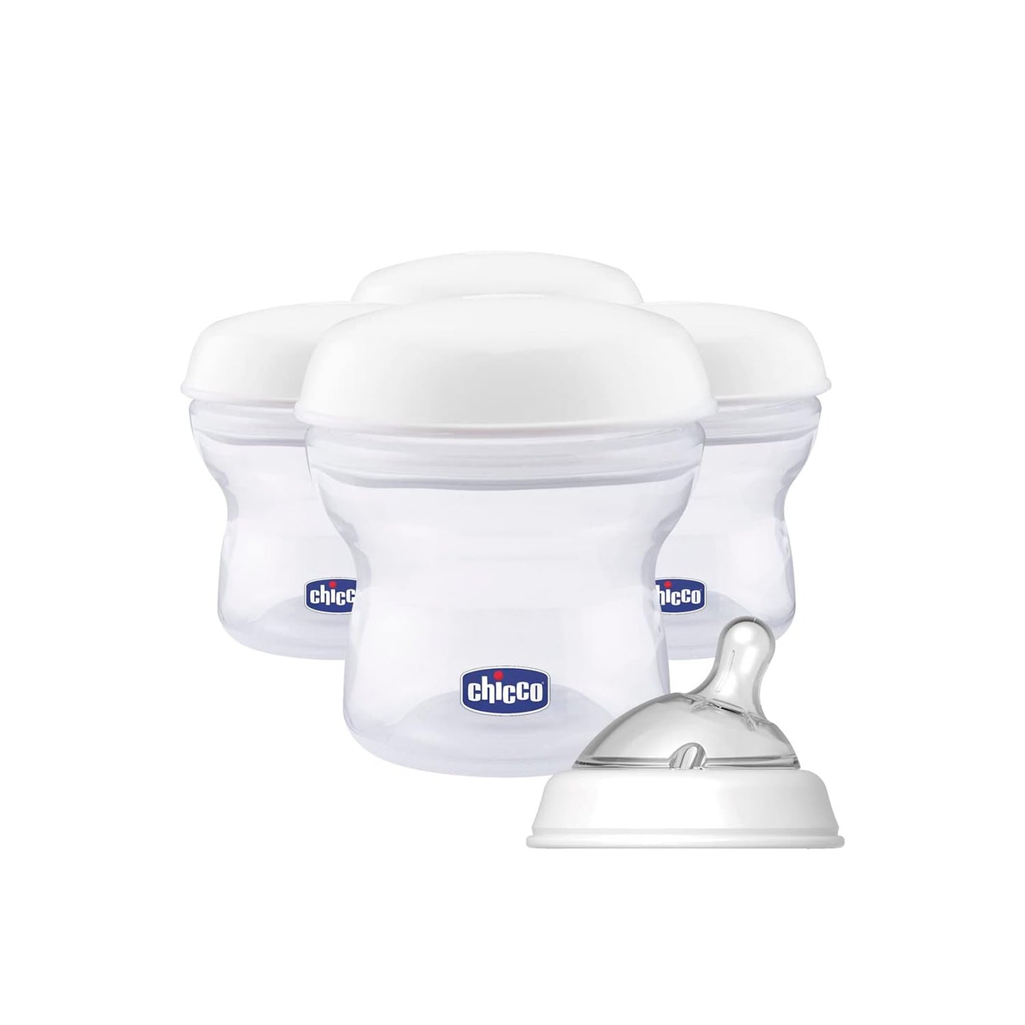 CHICCO, Contenedores de Leche para Bebé, Natural Feeling, 4 piezas