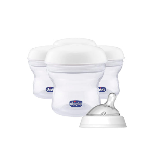 Contenedores de Leche Chicco Natural Feeling en Blanco, 4 Piezas