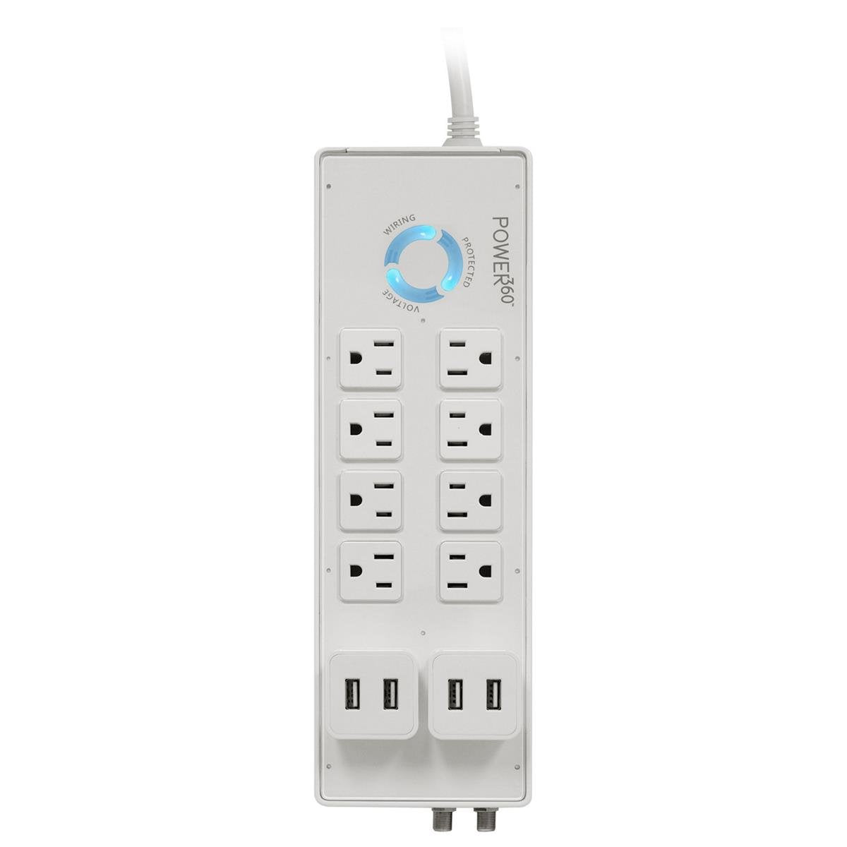 Acondicionador de Energía Panamax P360-8 con 8 Tomas y 4 Puertos USB