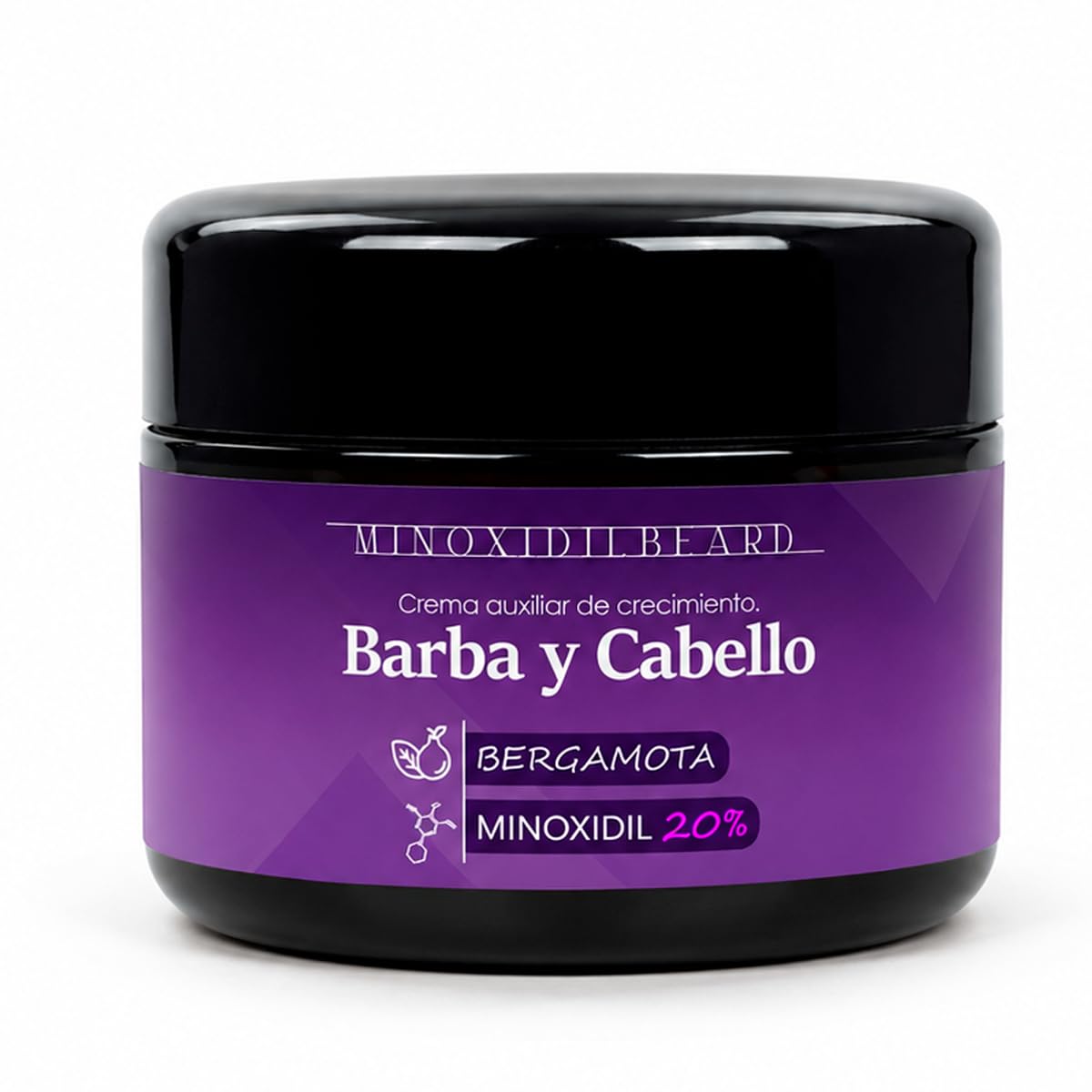 Crema Crecimiento Barba y Cabello Minoxidil 20% Bergamota