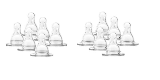 Pezones Estándar Natural Flow Dr. Brown's Transparente Paquete de 12