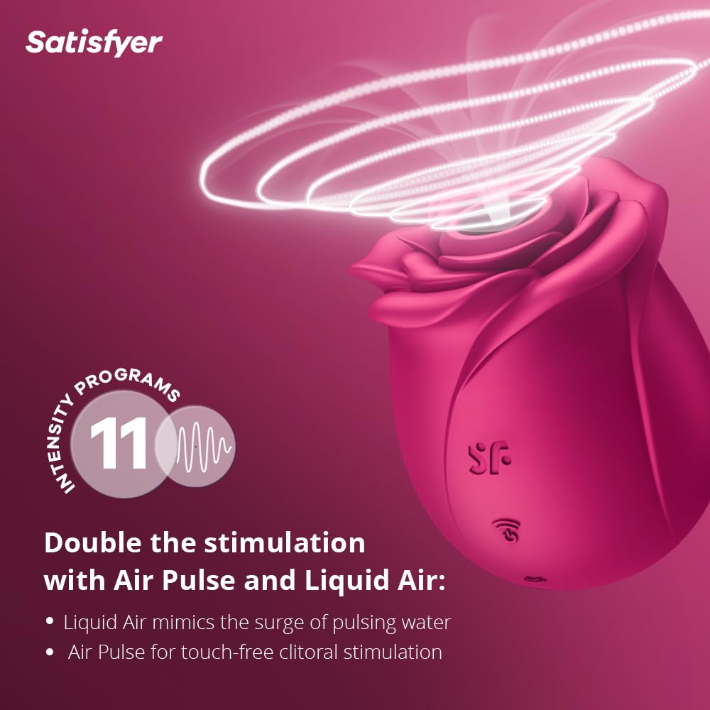 Vibrador Air Pulse Satisfyer Blossom Silicona con Tecnología Liquid Air y 11 Programas de Ondas de Presión