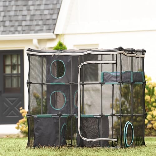 Kitty City - Mega kit de muebles para gatos Claw para interiores y exteriores, cama para gatos, caseta exterior, rascador de gatos corrugado