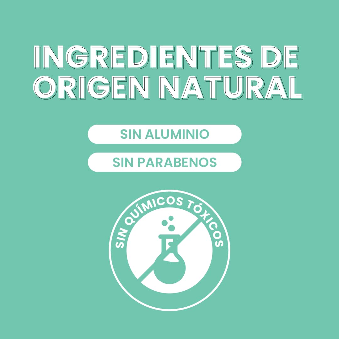 Naturaldry - Men Intense - Desodorante natural con ALUMBRE unisex para deportistas - No obstruye los poros - Sin aluminio - Sin parabenos - Elimina el mal olor - con aceite esencial de Trea Tree y Romero - Barra (1 unidad)