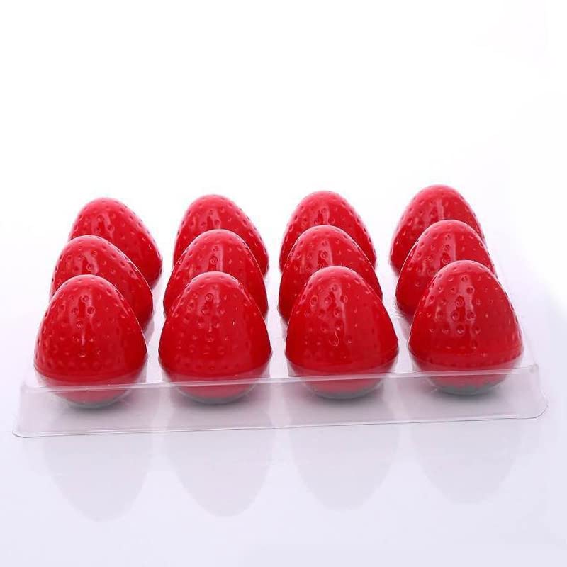 Caja de 24 Bálsamos Labiales con Extractos de Plantas para Labios Brillantes e Hidratados - Ideal para el Cuidado Invernal - Forma de Fresa - Empaque Atractivo