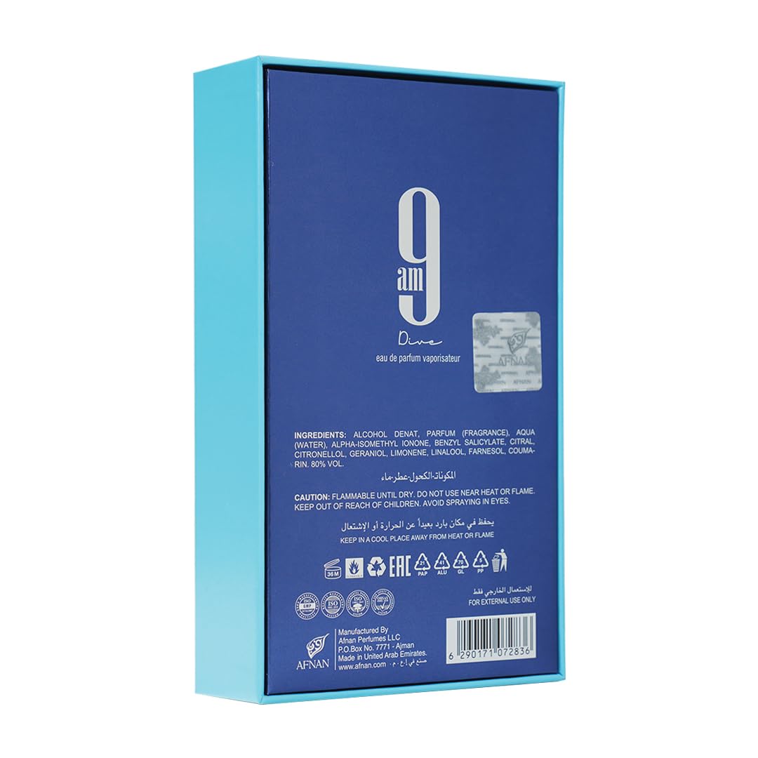 Agua de Perfume Afnan 9Am Dive 100 ml Unisex