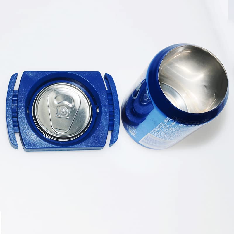 Abridor de Latas Herramienta de Bar Doméstico Azul Dos en Uno para Bebidas de 8 a 19 Onzas