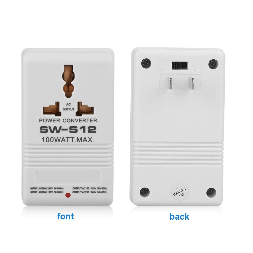 Adaptador del convertidor de voltaje 100W 110V / 120V a 220V / 240V Concentrador inversor de subida y bajada 55-60 HZ (enchufe estándar CN)