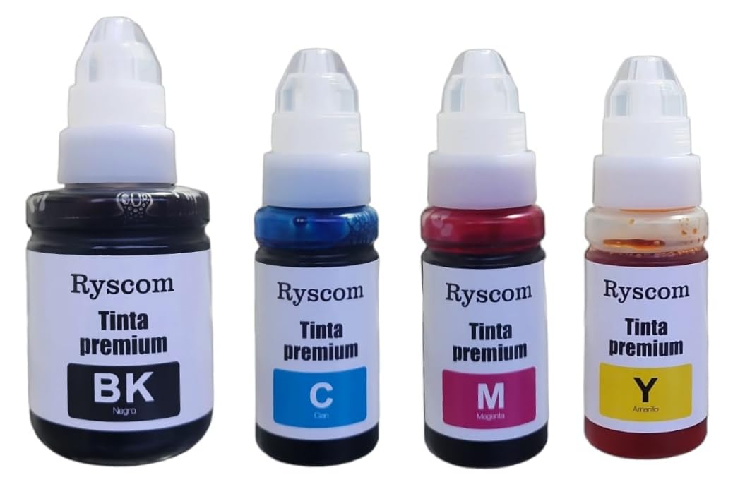 Ryscom Tinta para Canon Pixma G3100 G1110 G2111 G3000 G2100 G3110 G4010 Gi190 G2110 G4110 g1100 g3102 g3111 g4100 g4111