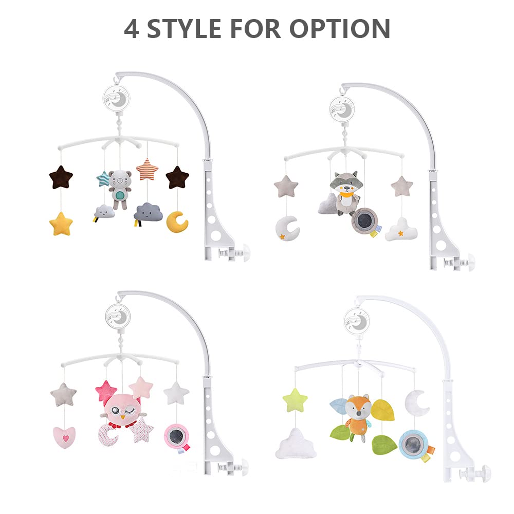 LSFYYDS Móvil musical para cuna de bebé con juguetes giratorios para colgar, decoración de cama infantil