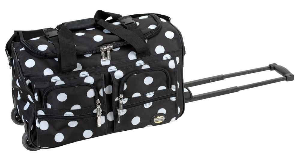 Bolsa de Lona con Ruedas Rockland Negro Blackdot