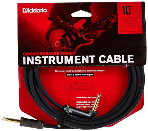Cable de Instrumento Planet Waves Negro Ángulo Recto de 10 Pies