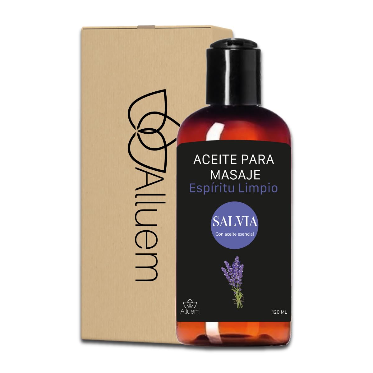 Aceite Para Masajes Alluem Salvia Espíritu Esencial