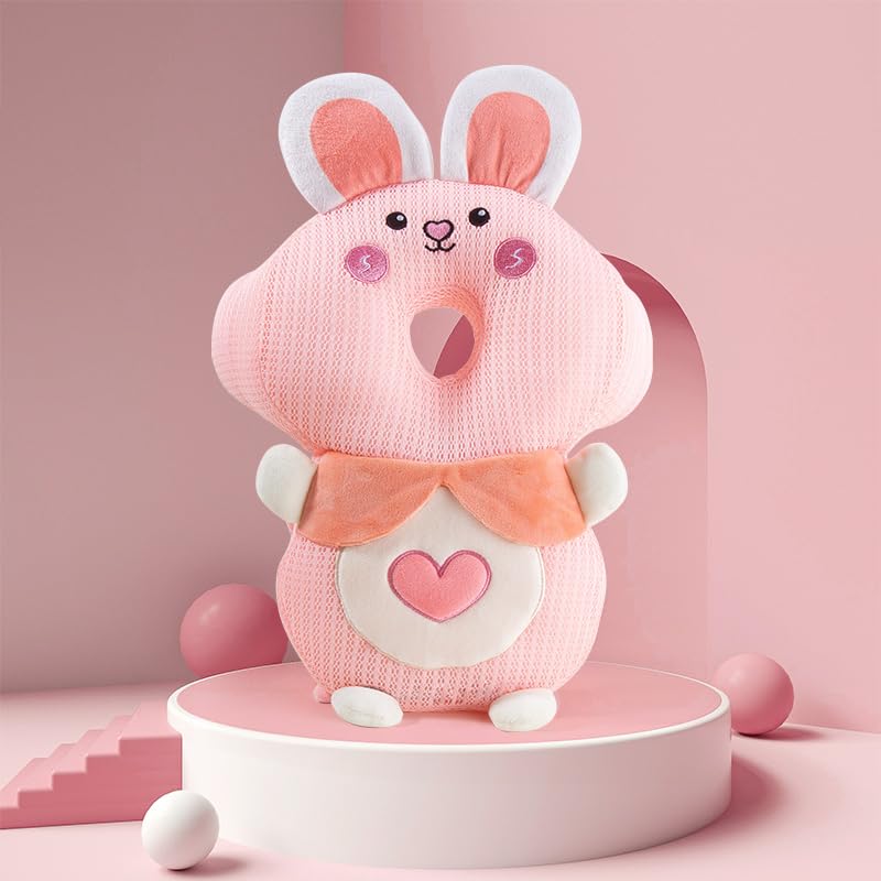 Caminadora Bebé JunNeng Rosa con Mochila Protectora de Cabeza de 3 Lados para Niños Pequeños