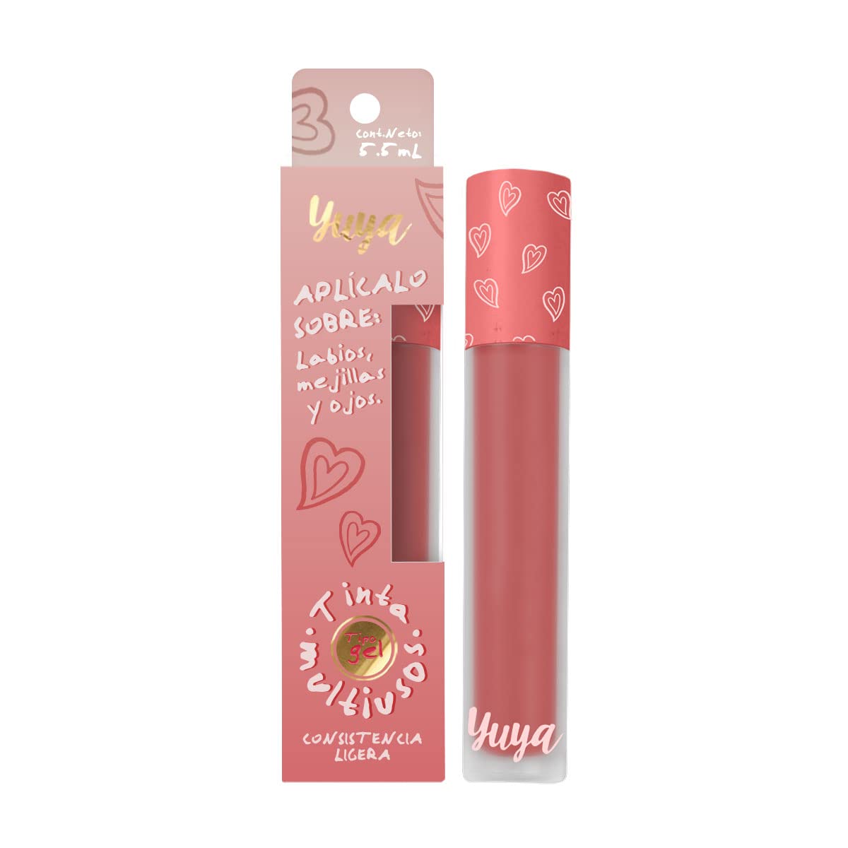 Yuya - Republic Cosmetics Tinta multiusos "Párvula" de larga duración para labios, ojos y mejillas con extracto de Aloe Vera Color Rosa