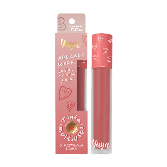 Yuya - Republic Cosmetics Tinta multiusos "Párvula" de larga duración para labios, ojos y mejillas con extracto de Aloe Vera Color Rosa