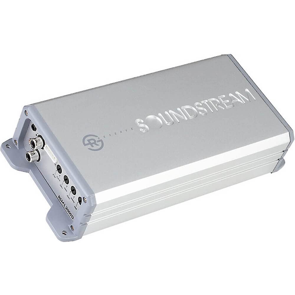 Amplificador de Subwoofer Soundstream RSM1.2000D Monobloque Pequeño 2000 Vatios 600 Vatios RMS 1 Canal Ohmio Estable