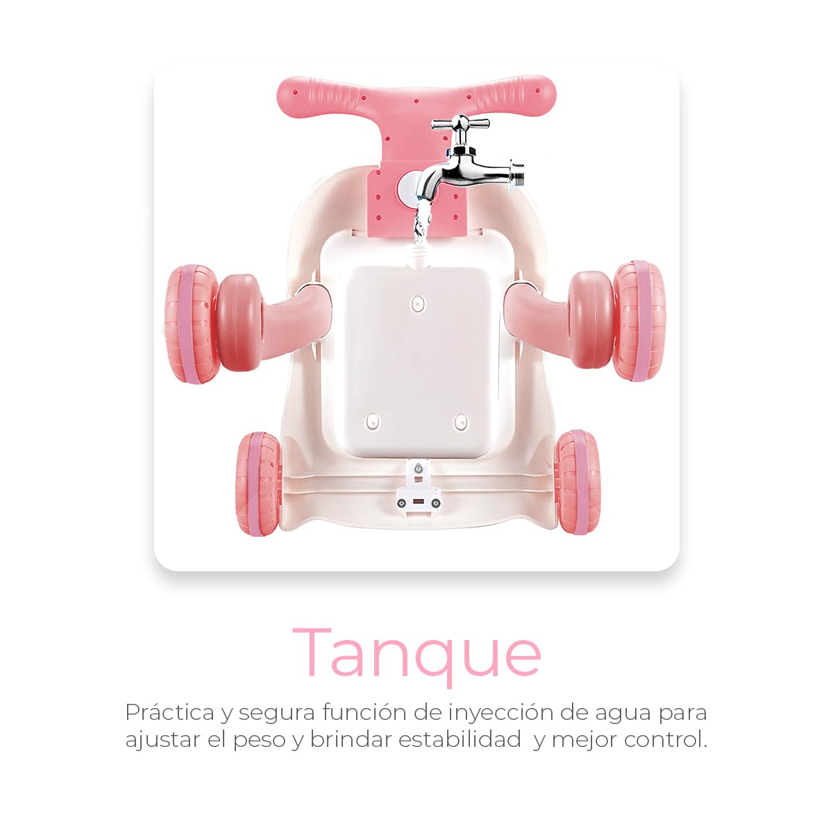 Andadera Musical Raganet Rosa 2 en 1 con Mesa de Actividades y Panel de Juego Extraíble para Bebés