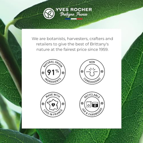 Yves Rocher Crema de gel hidratante Zero Blemish | Hidratante facial para piel grasa y propensa al acné | Matifica la piel y aprieta los poros | 1.6 onzas líquidas