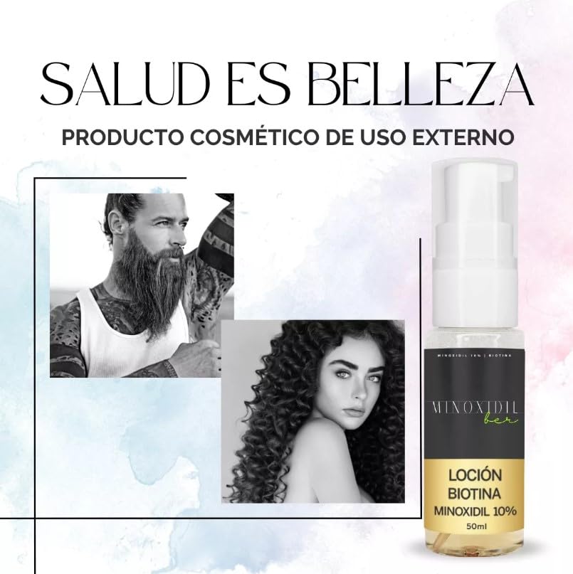 Set de Botellas de Espuma Minoxidil 10% Bergamota para Crecimiento de Barba y Cabello