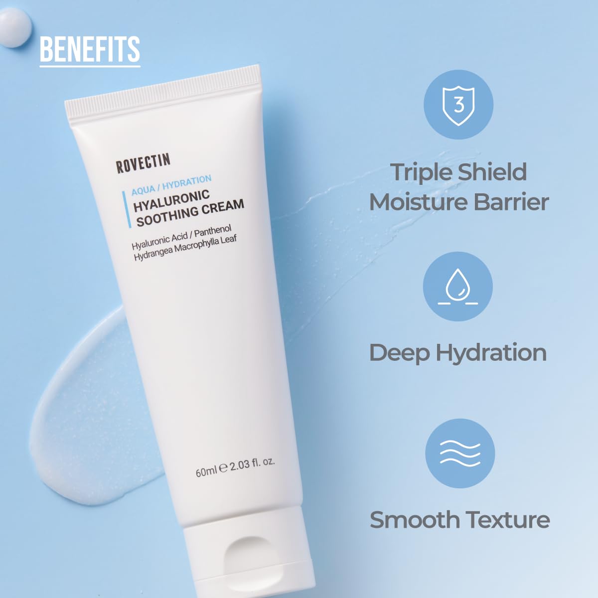 Hidratante Facial Rovectin Aqua Concentrate con Ácido Hialurónico y Niacinamida 60 ml