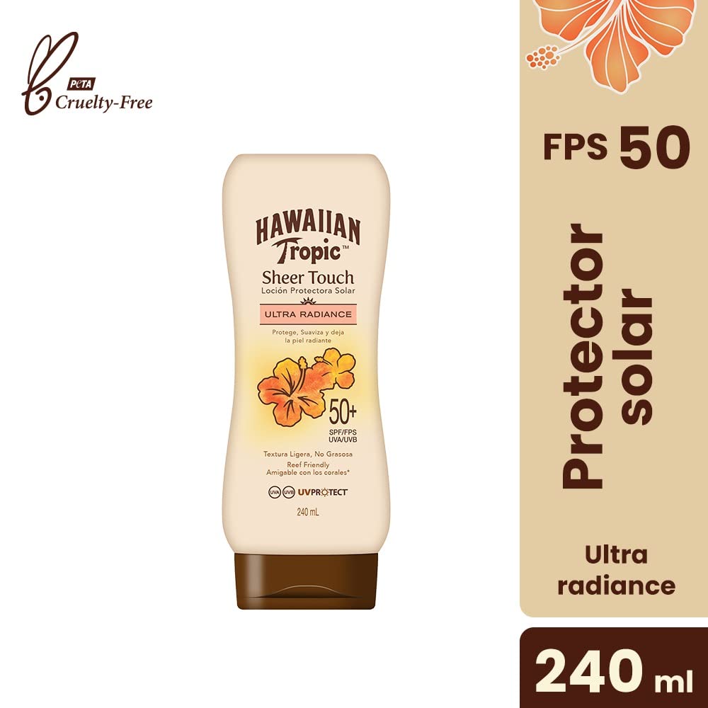 Hawaiian Tropic Sheer Protector Solar 50 FPS Loción de 240ml