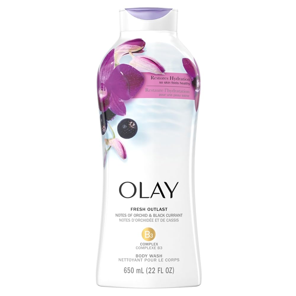 OLAY, Gel Líquido Corporal, Ultra Hidratante con Vitamina B3, Notas de orquídea y grosella negra, 650 ml
