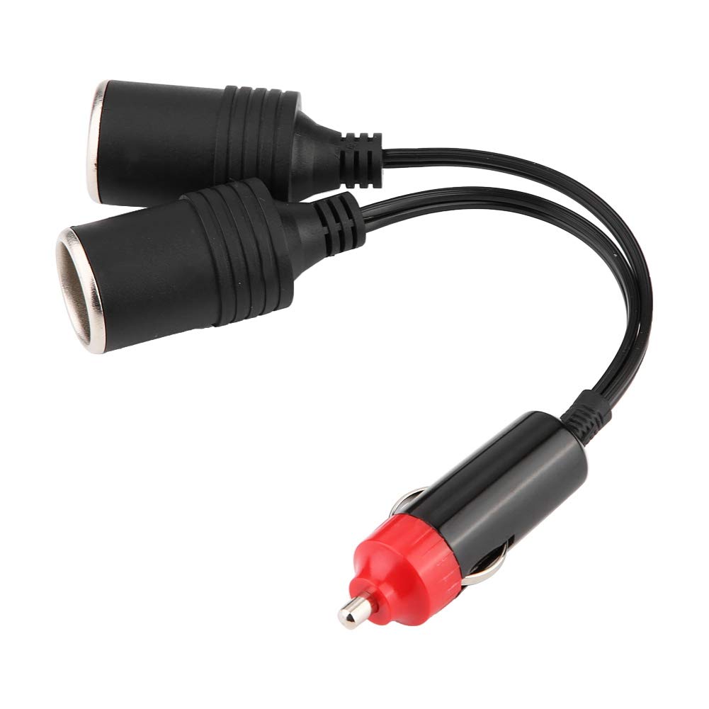 Adaptador de cargador de coche, divisor de encendedor de cigarrillos de coche 7.5A DC 12-24V para SUV para RV para camión para coche