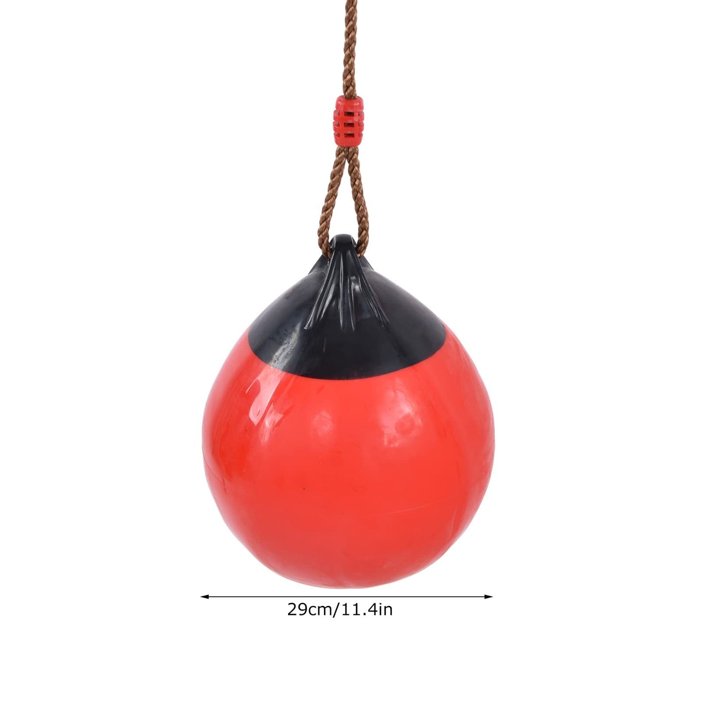 FOUF Columpio de Bola Inflable, Columpio para Niños Y Columpio de árbol, Plataforma de Columpio de Cuerda, Columpio, Accesorios para Patio de Recreo, 29 Cm/11,4 Pulgadas, Rojo Pequeño con Cadena