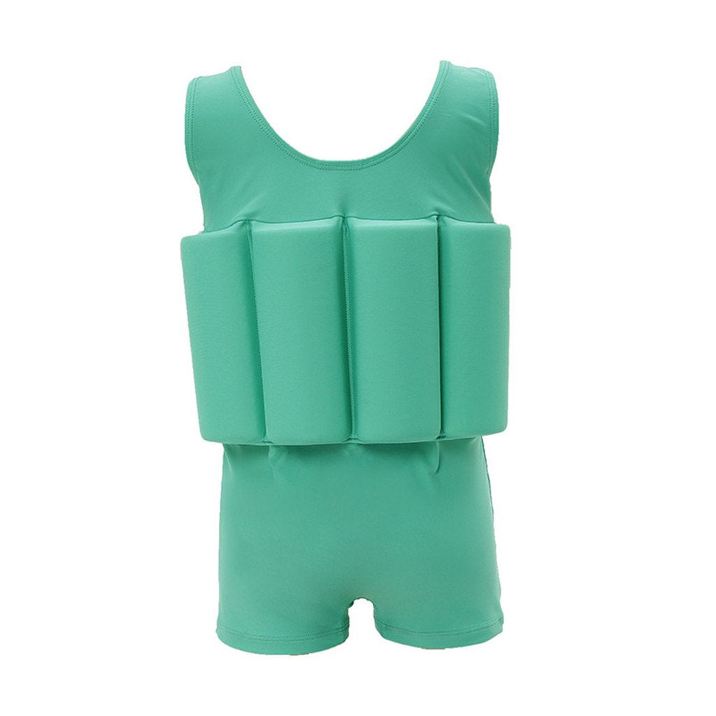 ELUCKFACE Traje de baño Flotante para bebés y niños, de una Sola Pieza, flotabilidad para niñas y niños de 1 a 8 años, Verde, 3 Años/4 Años