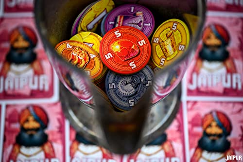 Juego de mesa Jaipur (nueva edición) - Duelo de comerciantes de ritmo rápido Juego estratégico de comercio y mercado para niños y adultos, a partir de 10 años, 2 jugadores, tiempo de juego de 30
